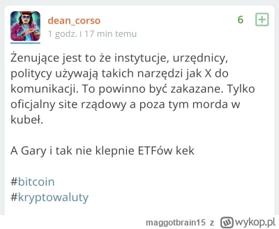 maggotbrain15 - #bitcoin
@dean_corso i jak tam?
