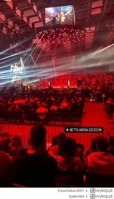 Epiktetlol - Razem z wieszjo na arenie. Stypa w c--j, dużo wolnych miejsc. 
#famemma