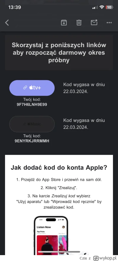 Czix - Kod na 3 miesiące #appletv #rozdajo