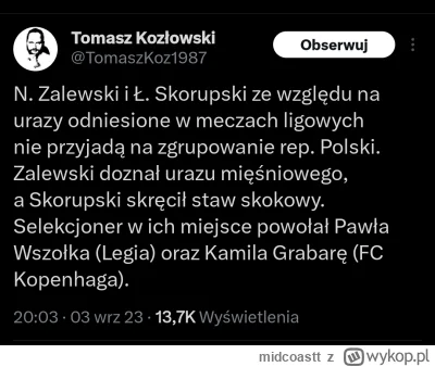 midcoastt - Skorupski kontuzjowany po wywiadzie Lewandowskiego 
#reprezentacja #pilka...