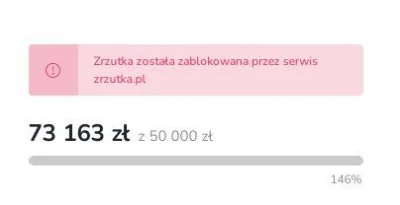 Uyak - Tę pierwszą zrzutkę z wczoraj, którą organizatorka wyłączyła po 70 tys. też fi...