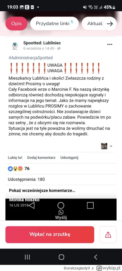 Burakzaglady9 - Moje życie nie jest łatwe. Nazywam się Marcin, mam 34lata. 

W dzieci...