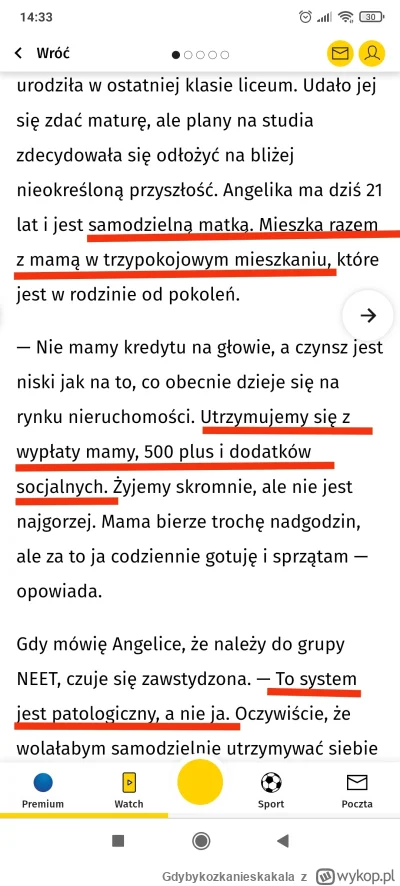 Gdybykozkanieskakala - Samotna 21-letnia SAMODZIELNA matka, żyjąca na koszt matki i p...