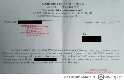 dashcambandit - Aktualizacja w sprawie kamerkowicza który zgłosił jazdę na zderzaku i...