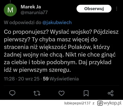lubiepepsi2137 - kiedy w końcu polacy zrozumieją, że to czy wy chcecie wojny czy nie ...