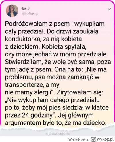 WielkiNos - >weź, wolałbym sobie jechać z psem niż jakimś niewychowanym gówniarzem

@...