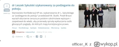 officer_K - Partyjny SPAM proruskiego trolla działającego w strukturach k0nfederacji....