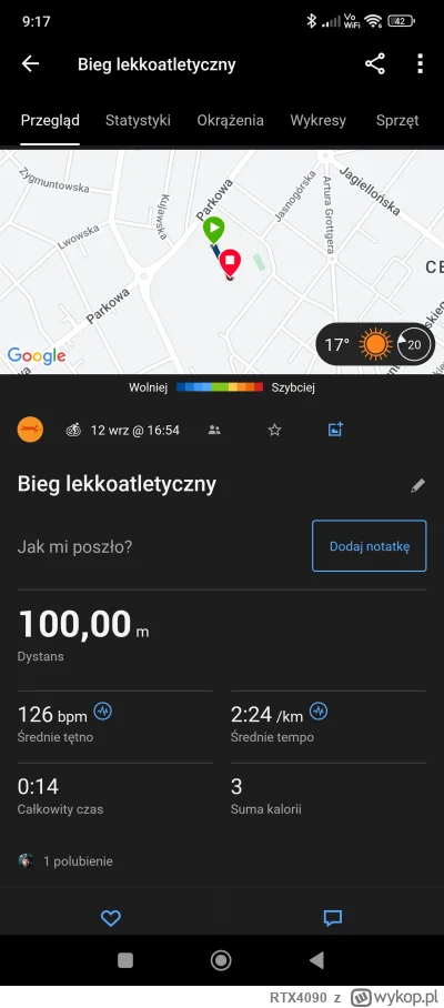 RTX4090 - Wczoraj na sam koniec treningu na stadionie sprawdzałem się w nowych butach...