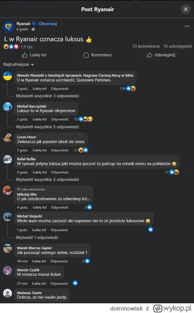 dominowiak - #heheszki #facebook #ryanair 
co admin tam zatostował xd