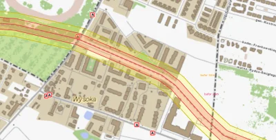 murison - @marsjanin2012: tu analogiczna mapka dla wysokiej - ze strefami 25m i 50m o...