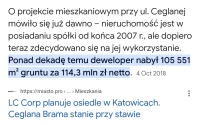 OskariuszKonduktorski - @JanDzbanPL Działka w Katowicach za 114mln od radnego a ludzi...