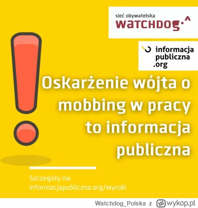 WatchdogPolska - Zapraszamy na kolejny #poniedziałekzwyrokiem! Tym razem piszemy o sp...