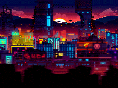 GrimesZbrodniarz - Pixel arty w klimacie Cyberpunka 2077. Autor wszystkich Kenze Wee
...