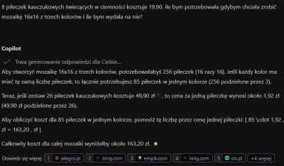 POPCORN-KERNAL - @KingaM: 19.90/8=2.4875 (cena jednej piłeczki), 16x16=256 (ilość pot...