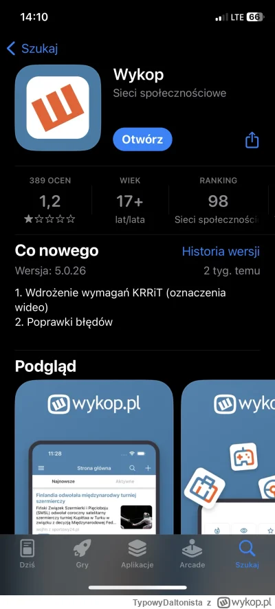 TypowyDaltonista - Tak wszedłem sobie na AppStore, żeby sprawdzić czy żadnego update ...