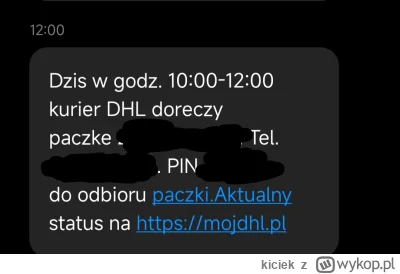 kiciek - #!$%@? #dhl 12:05 kurier dzwoni, że jak mnie nie ma w domu to dziś mi nic ni...