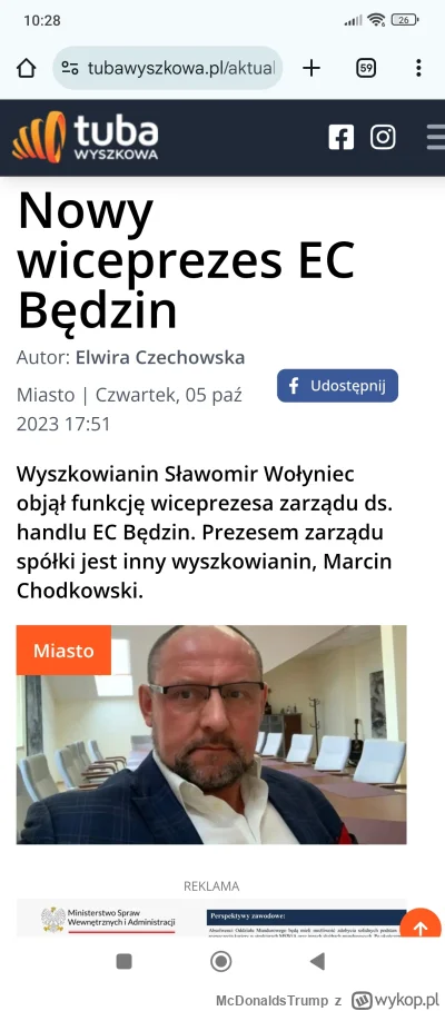 McDonaldsTrump - Ciekawi mnie w jakim celu, Sławomir Wołyniec z Wyszkowa wpłacił 70 k...