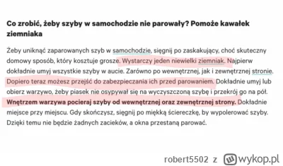 robert5502 - Kobieta Gazeta.pl radzi co zrobić żeby nie parowały szyby w samochodzie....