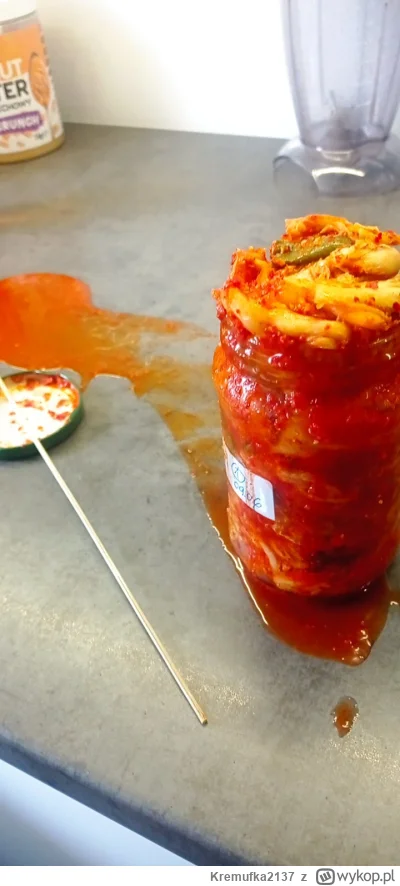 Kremufka2137 - Pamiętajcie, słoiki z kimchi należy odpowietrzać REGULARNIE - nawet ja...
