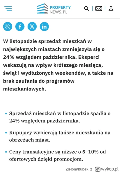 Zielonykubek - Załamanie na rynku nieruchomości było jak coś spowodowane ładna pogodą...