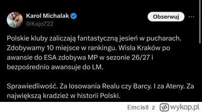 Emcis8 - W Krakowie znowu ego wyjechało, bo wygrali pare meczów na krzyż w pierwszej ...