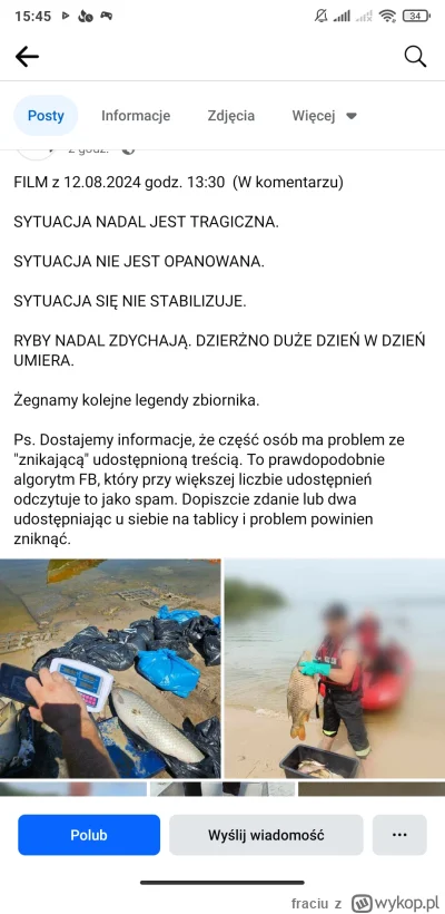 fraciu - No to właśnie straciliśmy najlepszy zbiornik do wędkowania na Śląsku. I co? ...