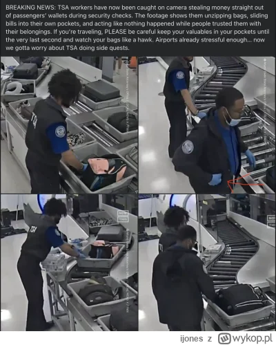 ijones - Trzeba dobrze patrzeć na to co się dzieje przy kontroli bagażu. 

#usa #crim...