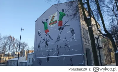 Poludnik20 - Z grudnia 2023. 100–lecie kubu sportowego Lechia 1923.
Mural na kamienic...