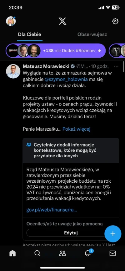 widmo82 - @drylu09: Morawiecki łgał ostatnio w sprawie zerowego podatku na żywność a ...