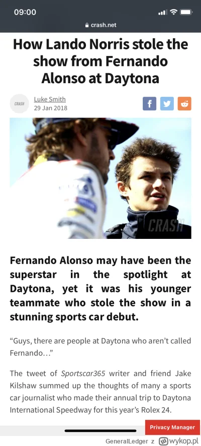 GeneralLedger - #f1 Norris > Alonso
.
.
.
Bądźcie wyrozumiali ( ͡° ͜ʖ ͡°)