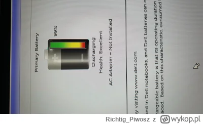 Richtig_Piwosz - Screen z tego wiekszego w biosie.
W xps pojemnosc ~42 Wh (fabrycznie...