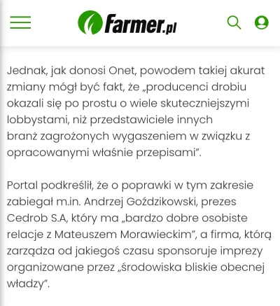 NieDzwieczny - @ciabass 
skoro Mati lobbował na korzyść 
przemysłu drobiarskiego, to ...