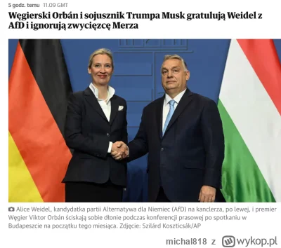 michal818 - Trzeba to mówić jasno: AfD, orbanowskie Węgry i ruski Elon z RPA są śmier...