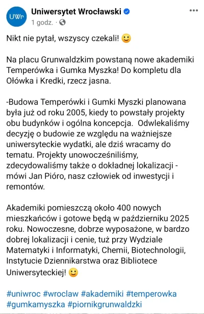 Tumurochir - Tymczasem Uniwersytet Wrocławski opublikował niezwykle zabawny żart na #...