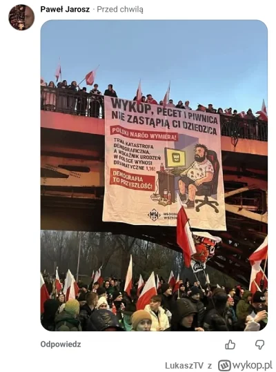 LukaszTV - To chyba o nas xd ( ͡º ͜ʖ͡º)
#11listopada #marszniepodleglosci #heheszki #...