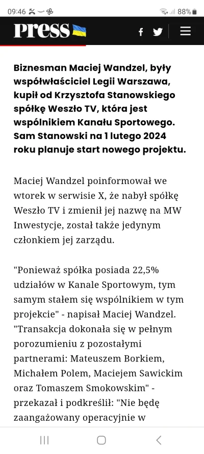 Wilczynski - Spółka weszło tv, której właścicielem BYŁ stano z żoną, została sprzedan...