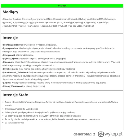 dendrofag - @Maaska, @paliusz, @meres, @yourgrandma, @Tino, @masakraman, @radar42, @Z...