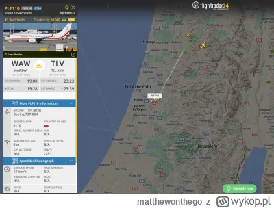 matthewonthego - #izrael Polska misja ratunkowa właśnie ląduje w Izraelu

#flightrada...