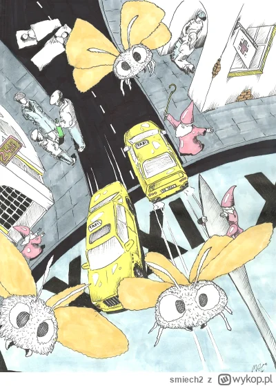 smiech2 - #wyzwanieplastyczne #rysujzwykopem #magg
Tym razem prawilnie - temat "NOC"....