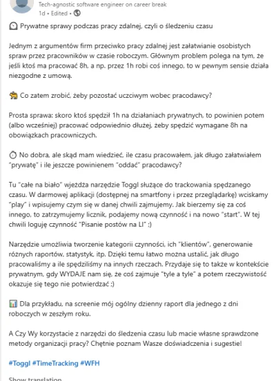 krzysiek944 - "Podziwiam" ludzi którzy nawet jak ich korpo nie dociska, to sami będą ...