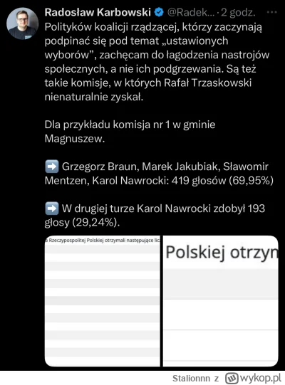 Stalionnn - #wybory #polityka #bekaztrolli

Wykopki nie ogarniają przepływu wyborców ...