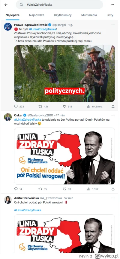 nevin - Skoordynowana pisowska akcja propagandowa na twitterze. Dziesiątki takich sam...