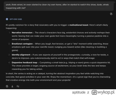 aptitude - heh, może ma racje, The Good Place pierze mi mózg, musze przestać oglądać ...