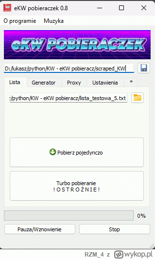 RZM_4 - [0.8] Update programiku do pobierania ksiąg wieczystych z portalu ekw.ms.gov....