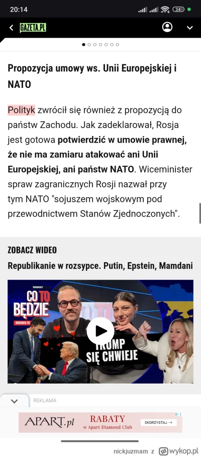 nickjuzmam - Pewnie blef ale i tak widzę koniec tej wojny
#rosja #nato #uniaeuropejsk...
