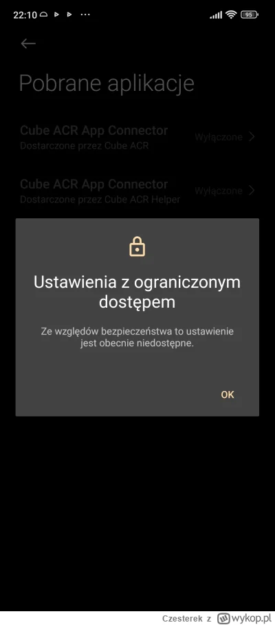 Czesterek - #android #xiaomi #redmi #miui #smartfony
Chciałam dać Cube ACR Helper upr...