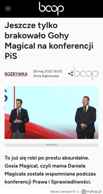 SinusCosinus747 - To było tylko kwestią czasu ( ͡° ͜ʖ ͡°)

#danielmagical