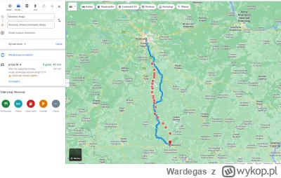Wardegas - Aktualnie trasa autostradowa, którą Wagner podróżuje w kierunku Moskwy, zo...