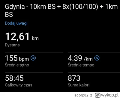 scorp02 - 11 415,57 - 12,61 = 11 402,96

Bieg spokojny zakończony rytmami.

FAJNIE....