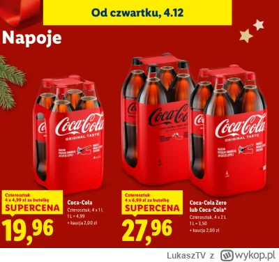 LukaszTV - Do kaucji dołączyły też 4paki litrowej Coca-Coli w Lidlu #kaucja #systemka...